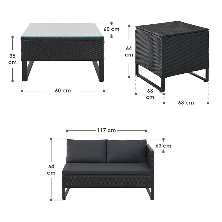 Gartenlounge für 4 Personen Santorini