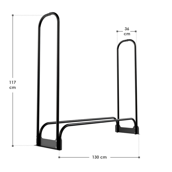 Kaminholzregal außen mit Abdeckung