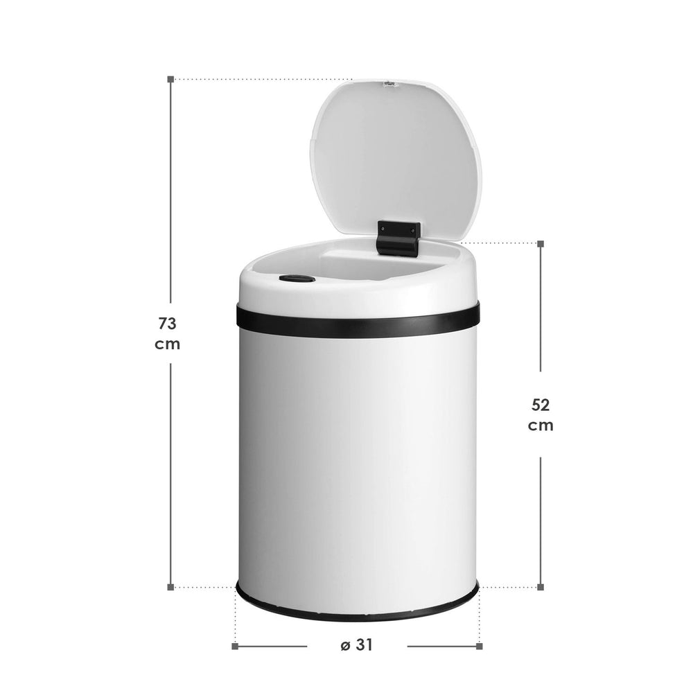 Runder Mülleimer mit Sensor