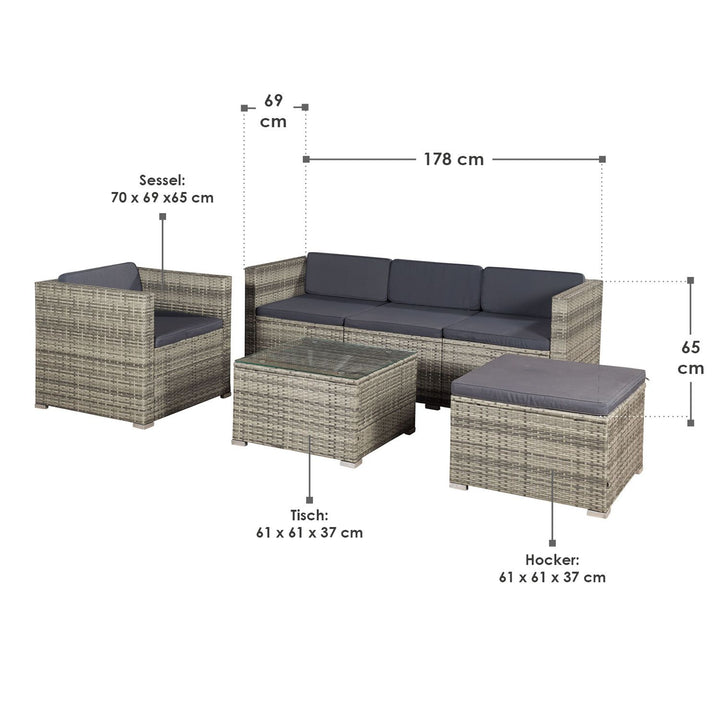Polyrattan Lounge Punta Cana