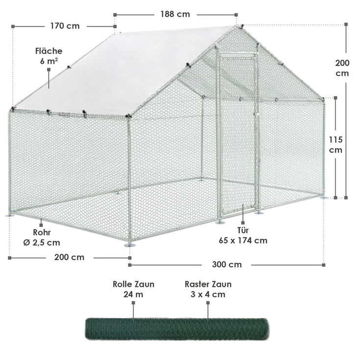 Freilaufgehege HLS25T für Hühner