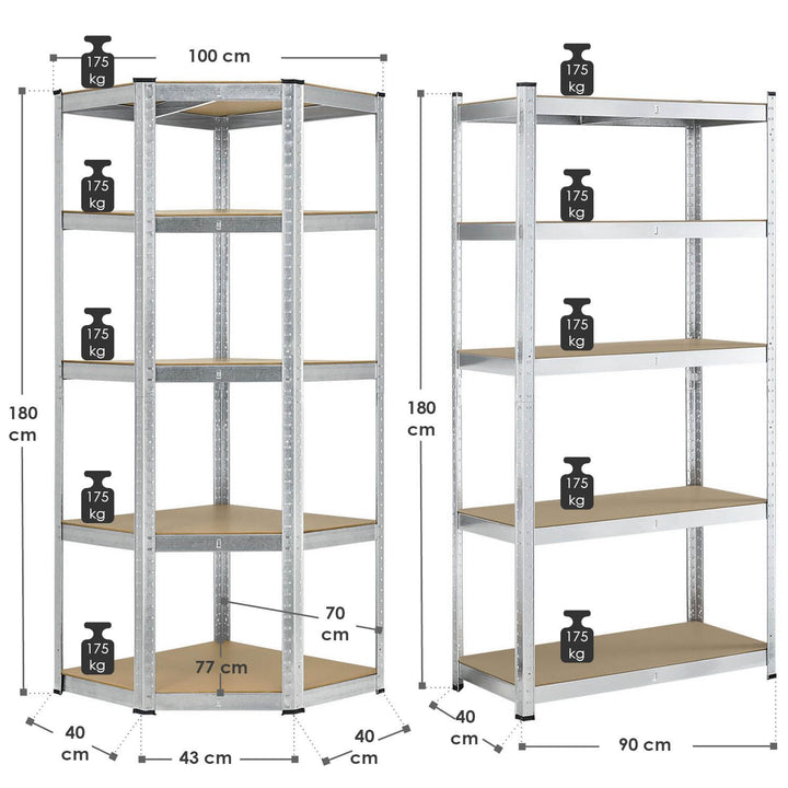 3er Regalsystem 1 Corner & 2 Basic