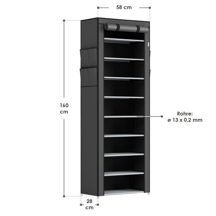 Großer Schuhschrank aus Stoff