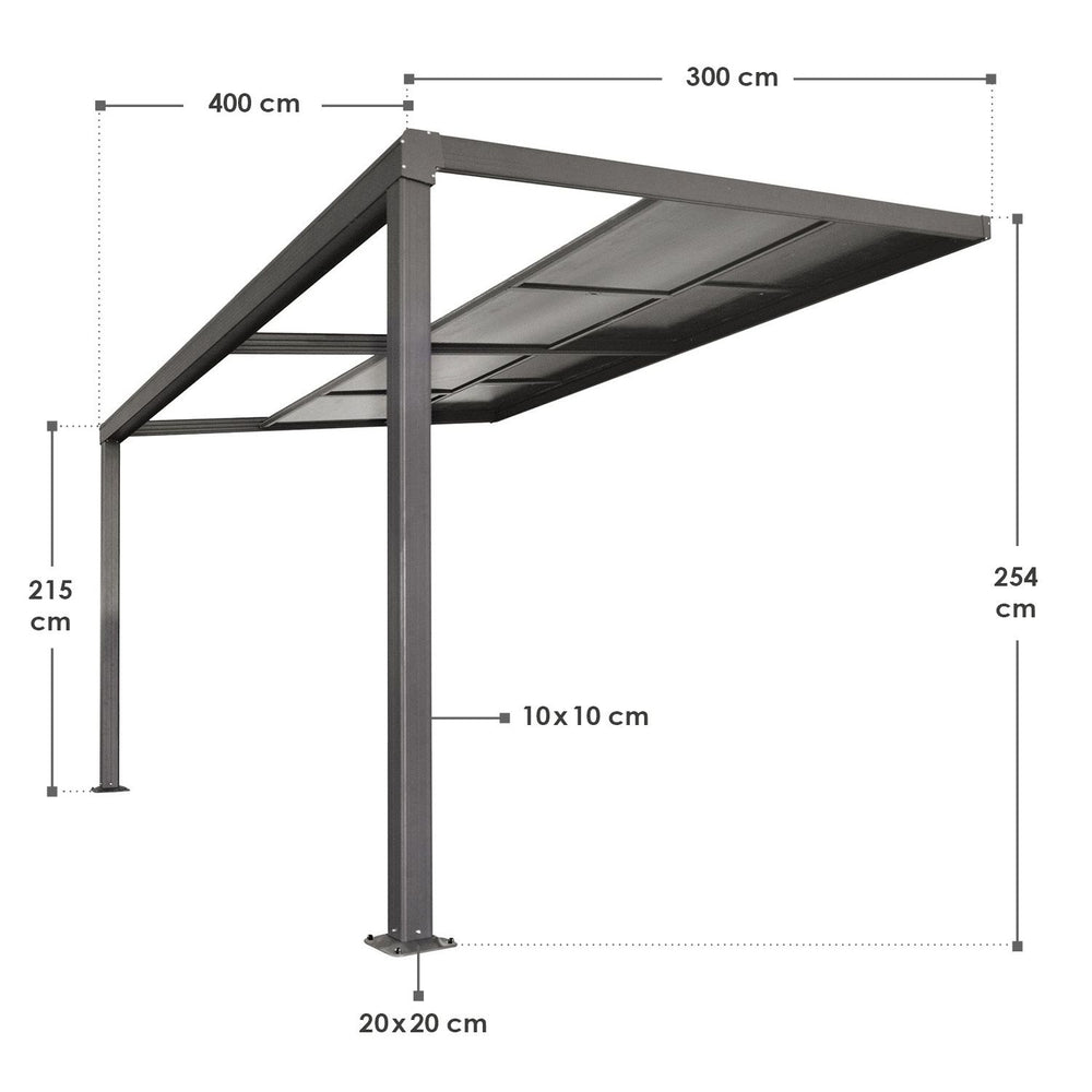 Terrassendach Jakarta mit Polycarbonatplatten