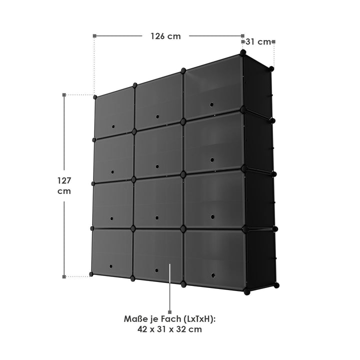 Schuhschrank mit Würfel & Türen