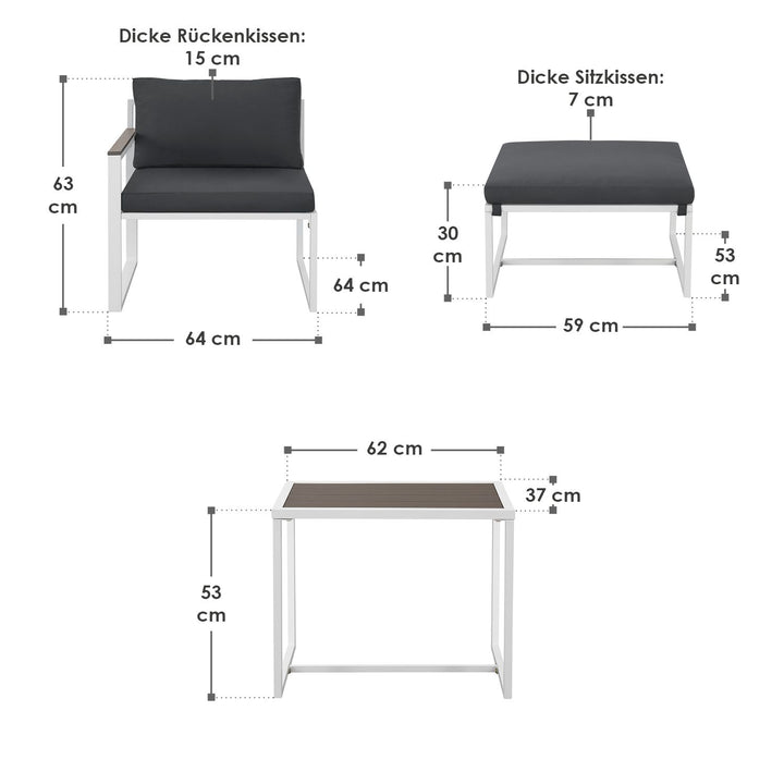 Sofa Gartenmöbel Set Bari