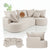 Sofa Tirano mit Ottomane & Dekokissen