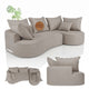 Sofa Tirano mit Ottomane & Dekokissen