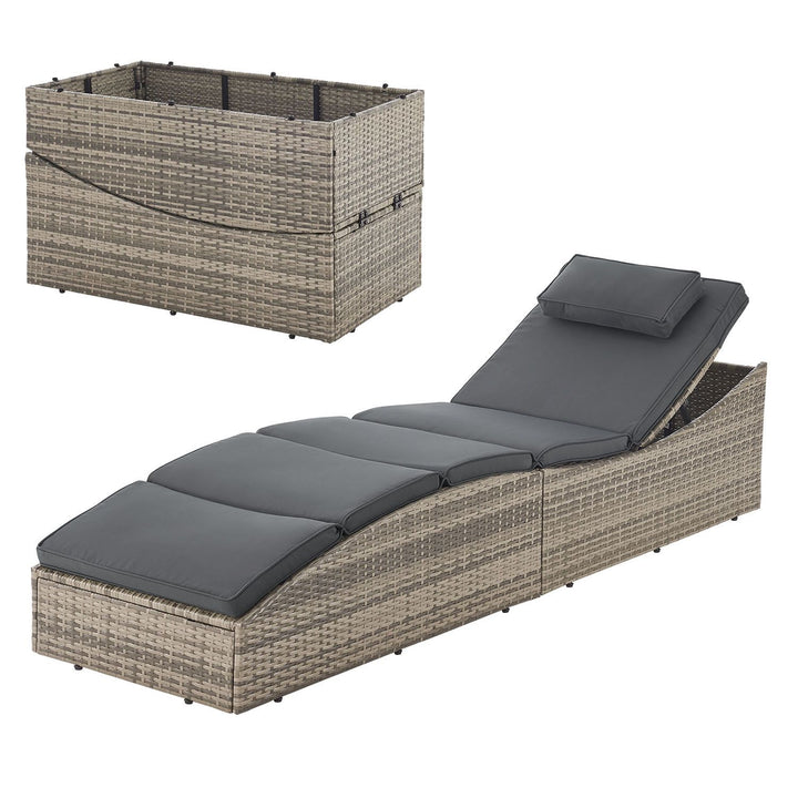 Faltbare Polyrattan Sonnenliege Lamia