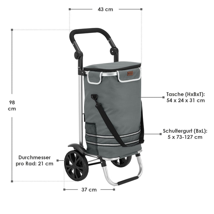 3in1 Einkaufstrolley - 56 L Kapazität