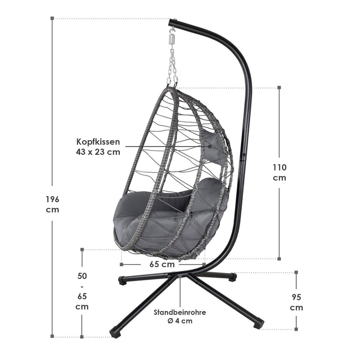 Korbhängesessel Aria inklusive Gestell