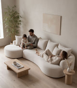 Sofa Tirano mit Ottomane & Dekokissen