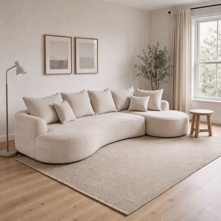 Sofa Tirano mit Ottomane & Dekokissen