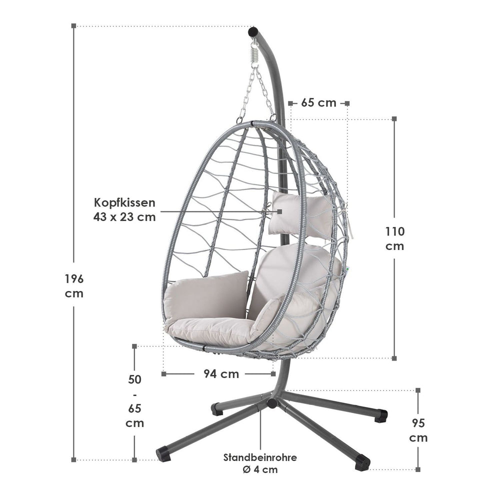 Korbhängesessel Aria inklusive Gestell