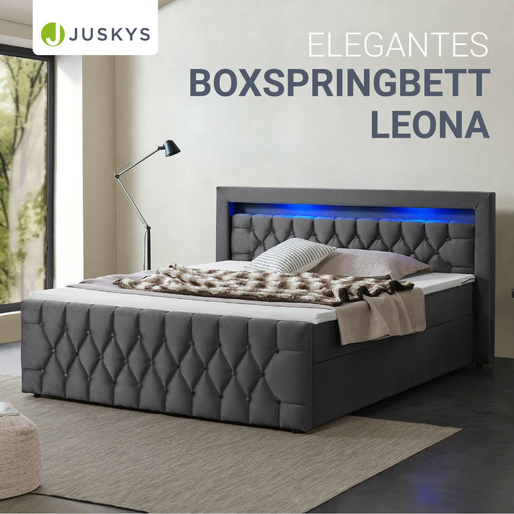 Boxspringbett Leona - Samt