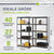 Lagerregal Basic 2er bis 8er Set 180 x 90 x 40 cm