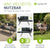 Polyrattan Multifunktionsbank Calvia Schwarz/Grau/Creme