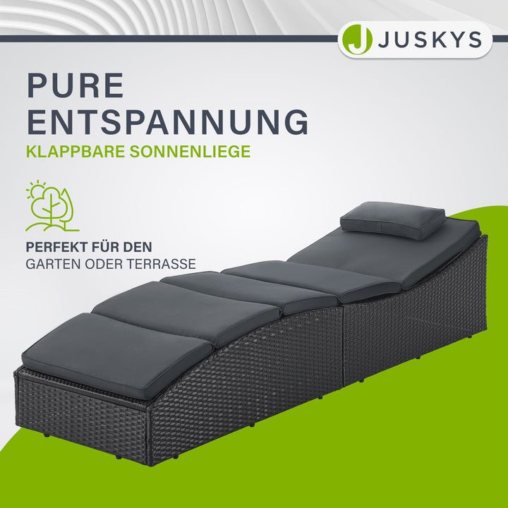 Faltbare Polyrattan Sonnenliege Lamia