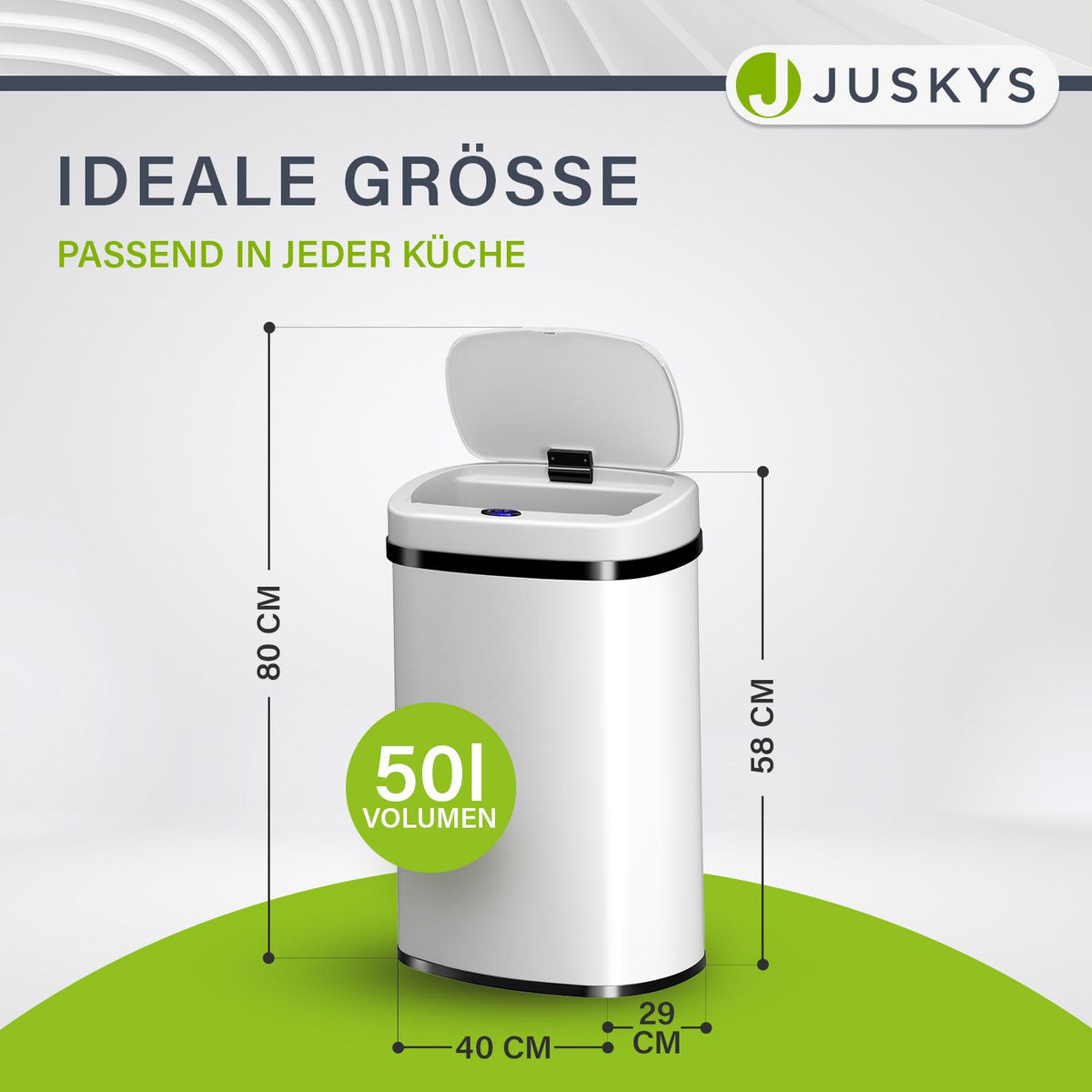Mülleimer mit Sensor 50 L rechteckig & hygienisch