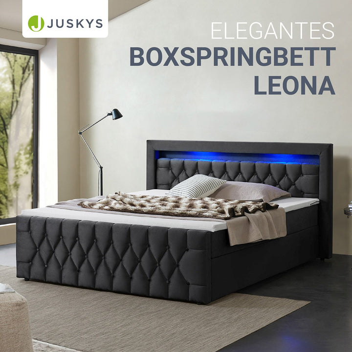 Boxspringbett Leona - Samt