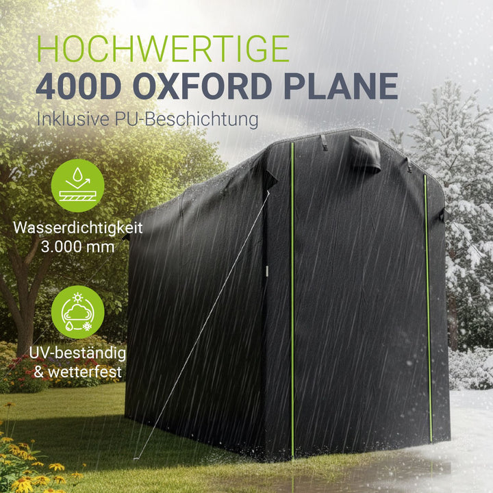 ganzjahres gerätezelt Gerätezelt wetterfest mit aufrollbarer Tür