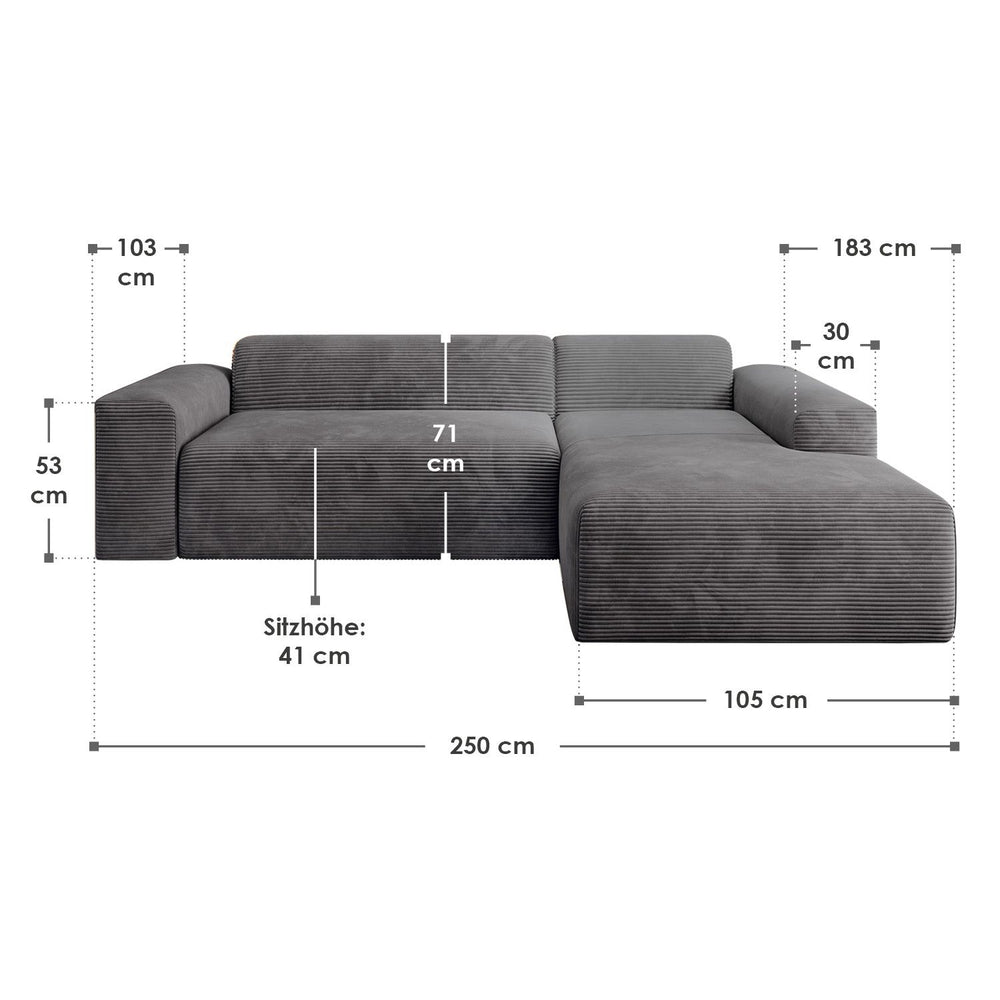 Sofa in L-Form Vals