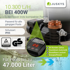 Sandfilteranlage für Pools bis 47m³