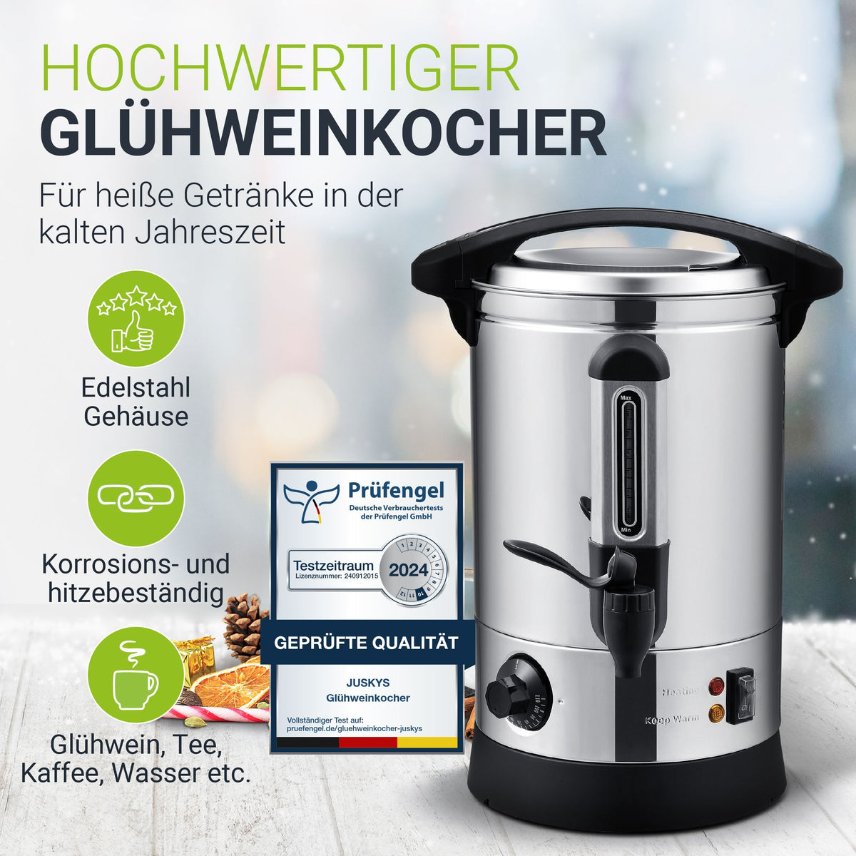 Glühweinkocher 10 Liter oder 7 Liter Teramo