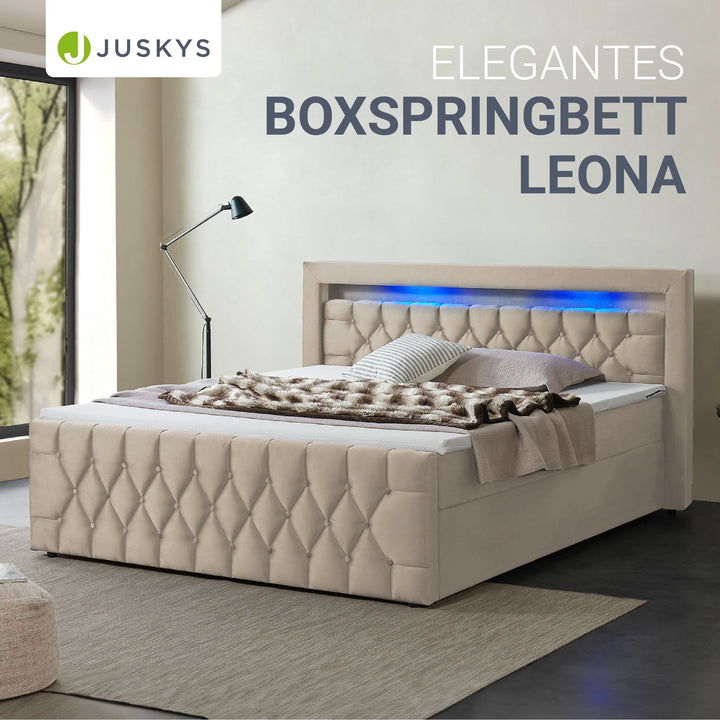 Boxspringbett Leona - Samt