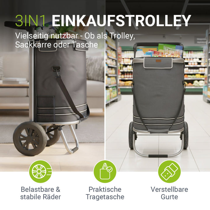 3in1 Einkaufstrolley - 56 L Kapazität