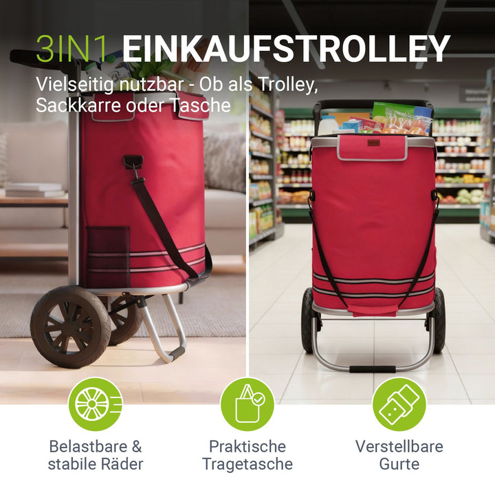 3in1 Einkaufstrolley - 56 L Kapazität