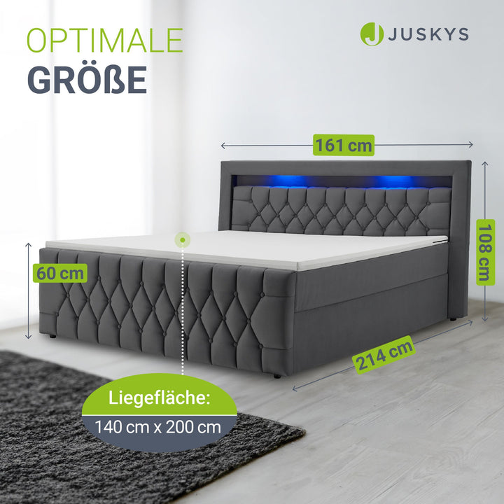 Boxspringbett Leona - Samt