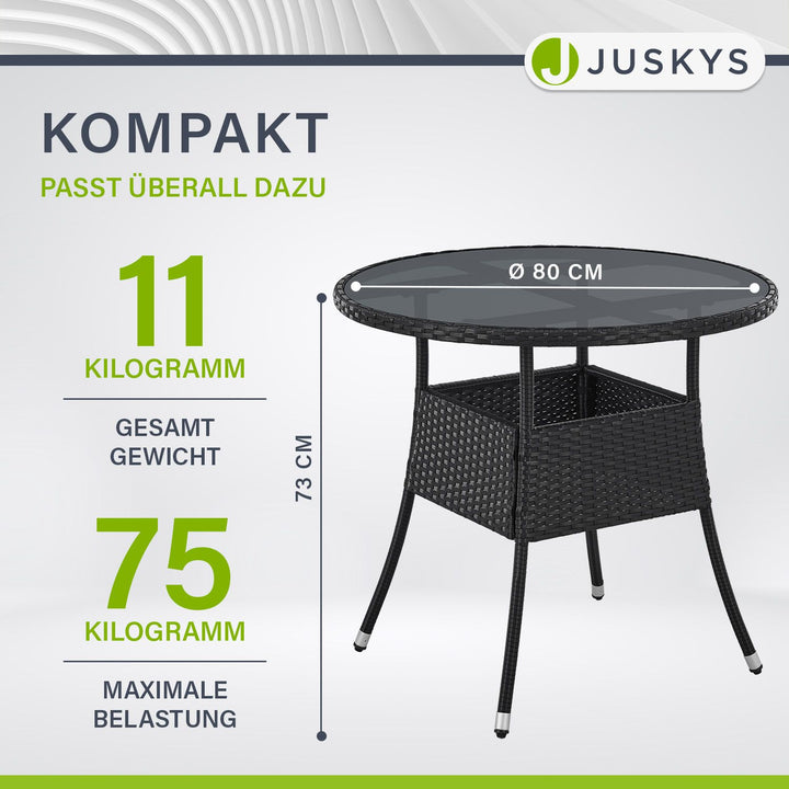 Runder Polyrattan Gartentisch Yoro