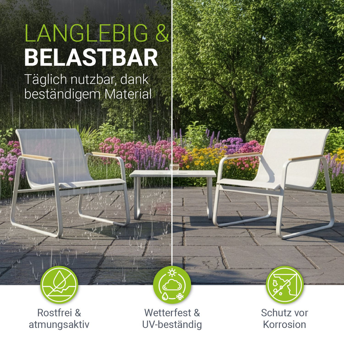 Gartenmöbelset Genua 4-teilig