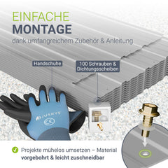Trapezblech fürs Dach aus Stahl