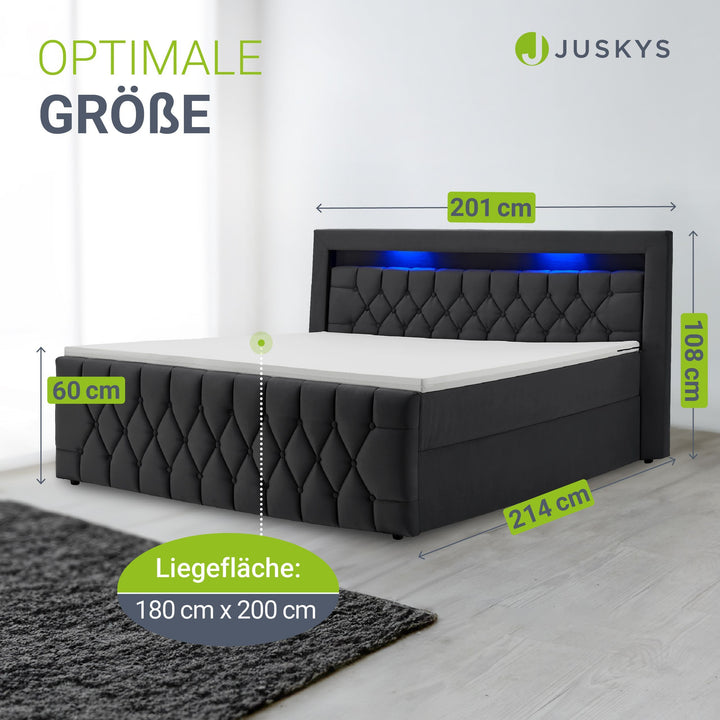 Boxspringbett Leona - Samt