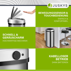 Rechteckiger Mülleimer mit Sensor