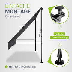 Klemmmarkise Kapstadt mit Handkurbel