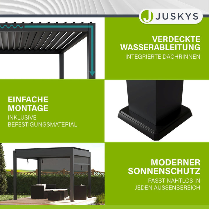 juskys markise montageanleitung Pergola Lamellendach Tahiti
