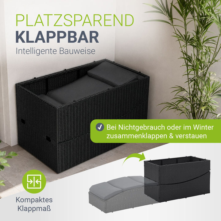 sonnenliege aufbewahrung Faltbare Polyrattan Sonnenliege Lamia