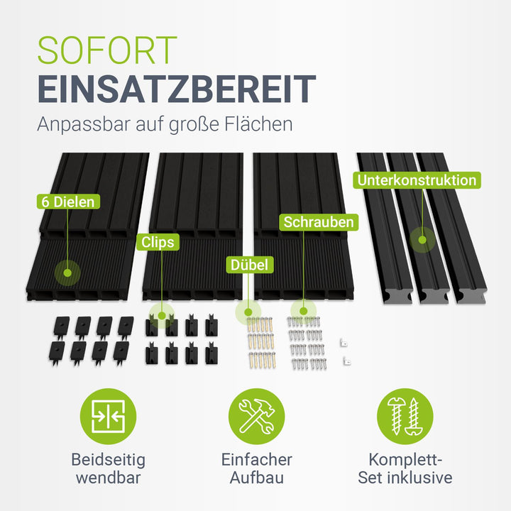 WPC Terrassendielen in Anthrazit
