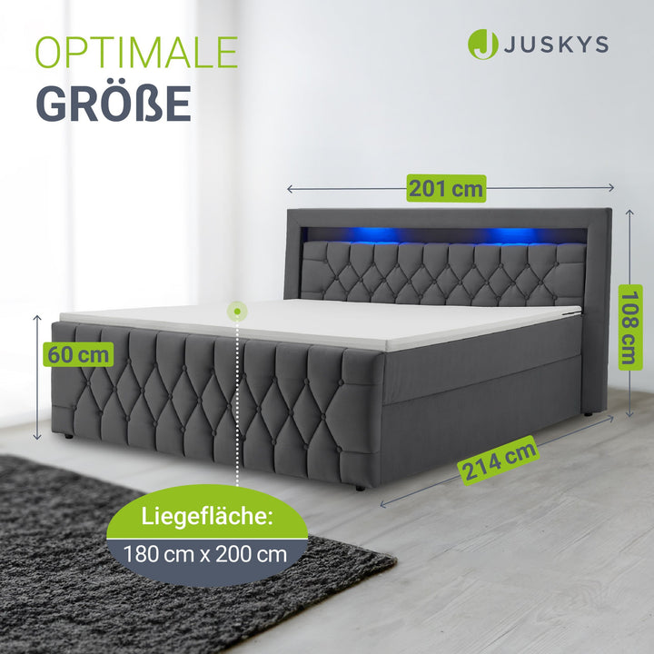 Boxspringbett Leona - Samt