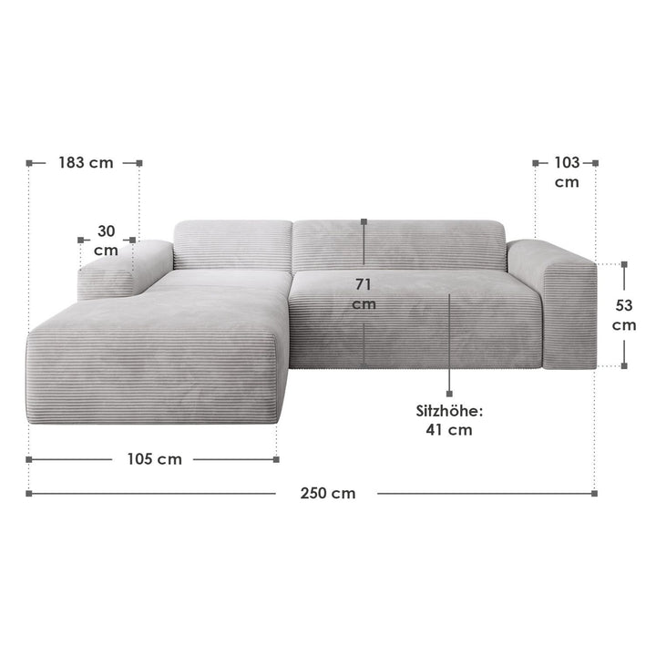 Sofa in L-Form Vals