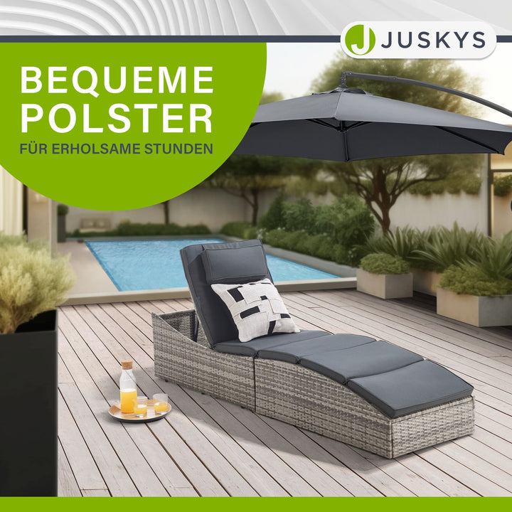 Faltbare Polyrattan Sonnenliege Lamia