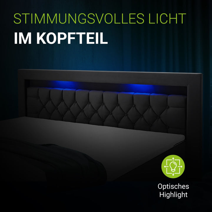 Boxspringbett Leona - Samt