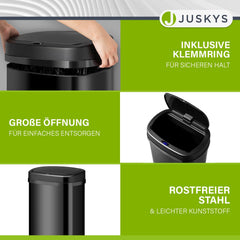 Rechteckiger Mülleimer mit Sensor