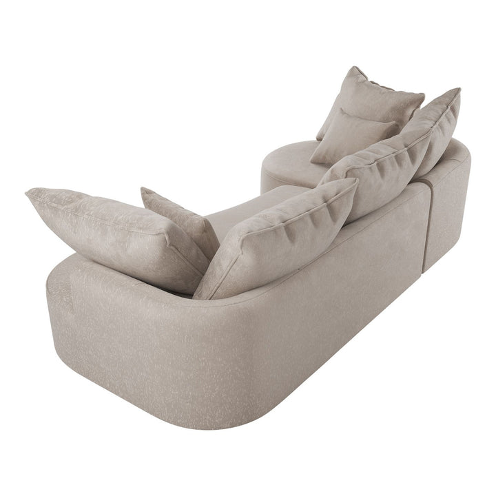 Sofa Tirano mit Ottomane & Dekokissen