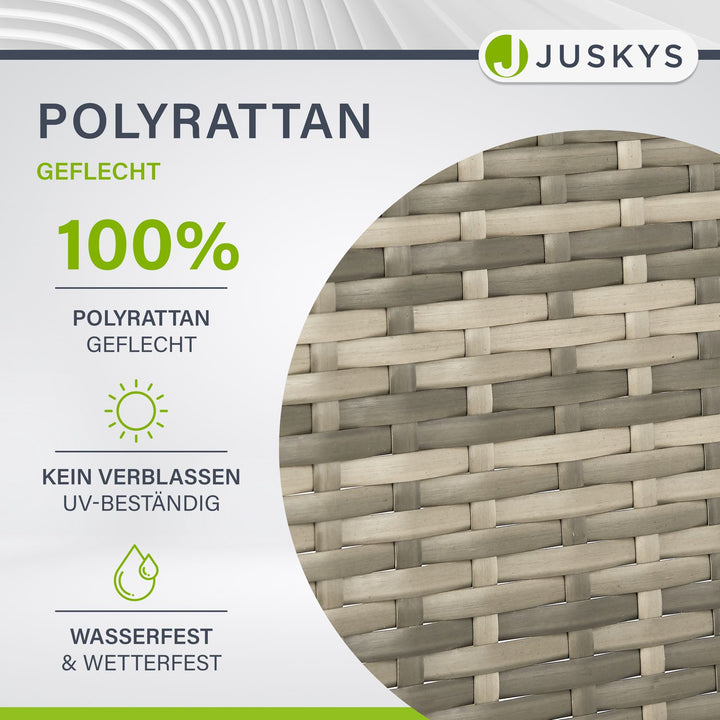 Eckiger Polyrattan Gartentisch Yoro