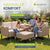 Gartenlounge für 4 Personen Santorini