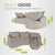 Sofa Tirano mit Ottomane & Dekokissen